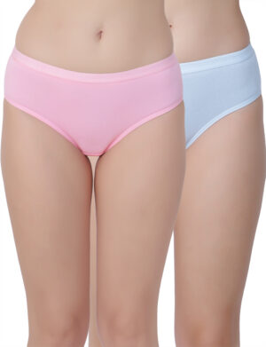 UltraSoft Bio-Finish Cotton Stretch Hipster Panty for Women – Everyday Luxury Comfort (Pack of 2)