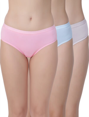 UltraSoft Bio-Finish Cotton Stretch Hipster Panty for Women – Everyday Luxury Comfort (Pack of 3)